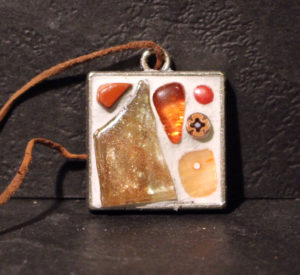 Pendentif perles et millifiori