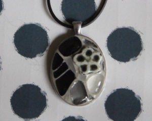pendentif pâtes de verre perles et millifiori (2)